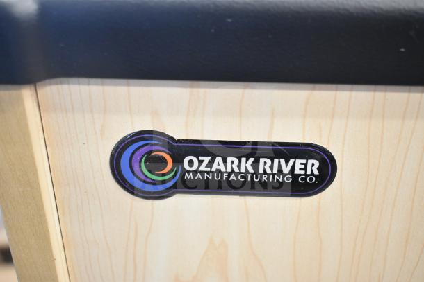 Brand new Ozark River ADSTM-AB-AB1N portable sink, scratch and dent condition, with commercial casters. Visible logo label.
