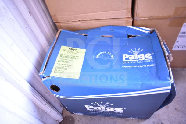Paige Datacom Solutions cable box, model 12/2C STR ZIP CL3 WHITE, slightly worn, labeled for 3x bid value.