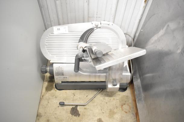 Hobart 2912 commercial countertop meat slicer, 115 volts, 1 phase. Good condition, visible model label and power specifics.