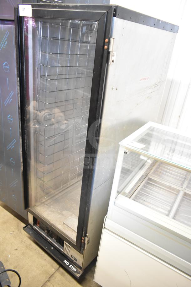 Metro C175-HM2000 commercial heated holding cabinet, glass door, on casters, 120V, 1 phase, used condition.