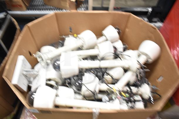 Box of 24 mixed surveillance items, including Costar CDT2H22MTO Speed Dome Cameras, conditions vary.