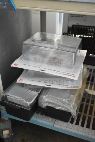 Stacked items including 2 Honeywell Home CG512A thermostat guards in original packaging and 2 poly bar topping rails.