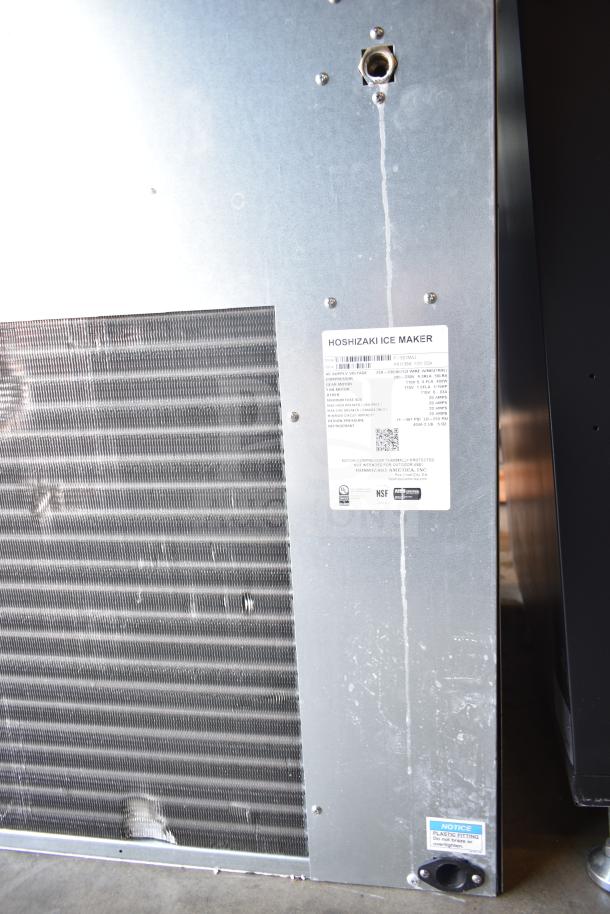 Hoshizaki F-501MAJ Commercial Ice Head, 208-230V, 1 Phase, Model K-501MAJ, stainless steel with visible manufacturing label.