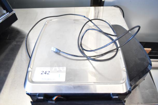 2024 Hobart HTi-7LH4W commercial food scale, countertop model. Includes cable, tested and working. Label reads "242 QTY 1."