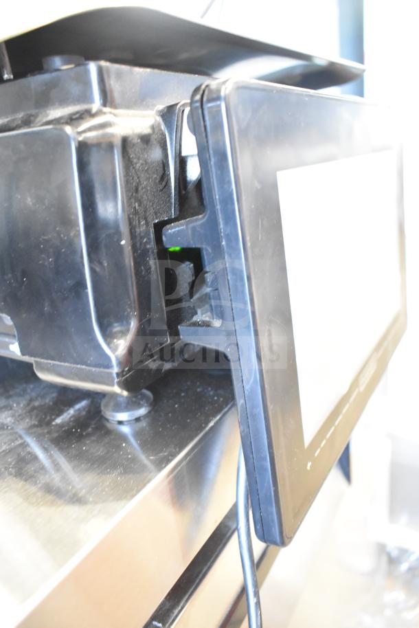 2024 Hobart HTi-7LH4W commercial food portioning scale, countertop model, black casing, tested and working.