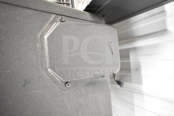 Char-Griller CG30282925 FlexFuel propane and charcoal combo grill panel, black finish, model CG30282925.