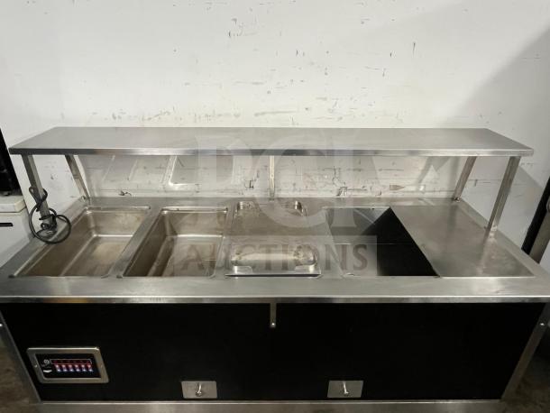 Vollrath 4-Series 36291 Signature Server, 74"x27" non-refrigerated hot/cold stainless steel food station in used condition.