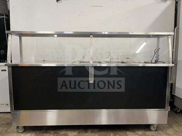 Vollrath 36291 Signature Server, 74" x 27", non-refrigerated hot/cold food station with stainless steel counter, good condition.