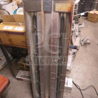 Hatco food warmer, Model GRAH-48D, 208 Volt, 1 Phase, measuring 48x15x3 inches. Visible wear, suitable for commercial use.