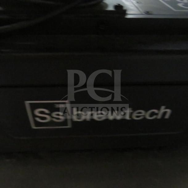 Ss Brewtech brewing equipment with logo visible. Durable construction, ideal for home brewing enthusiasts. Condition is used.