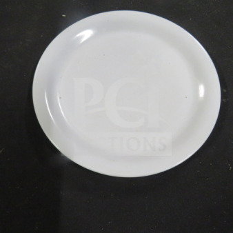 7 Inch Blackwood BII Melamine Plate, white, round, smooth finish, 11XBID, excellent condition, no visible markings.