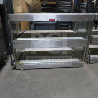 Nemco 2 Shelf Food Warmer, 120V, stainless steel, 30x19.5x1.5 inches, used condition, model label visible, $3099.80.