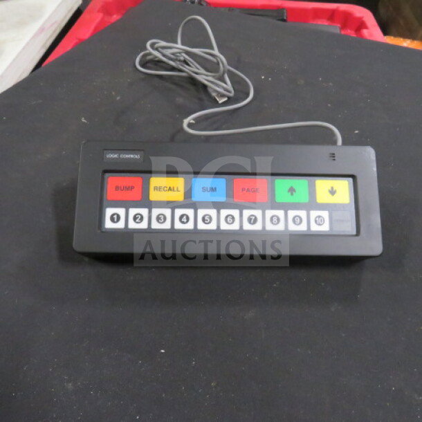 Logic Controls KB1700-B bump bar, new, with multicolored buttons. Features durable design and connection cable.