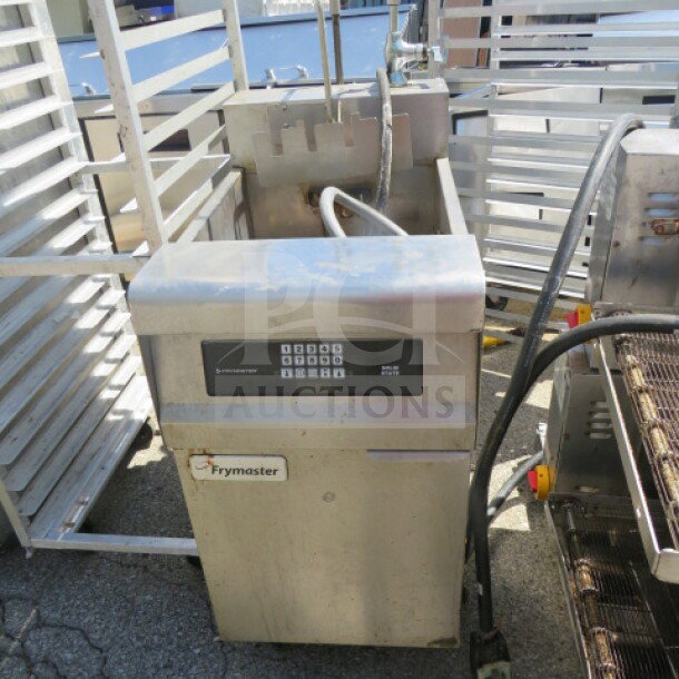 Frymaster Pasta Magic Cooker, Model 8BCSC, on casters. Measures 18x32x40. Features digital controls, stainless steel build.