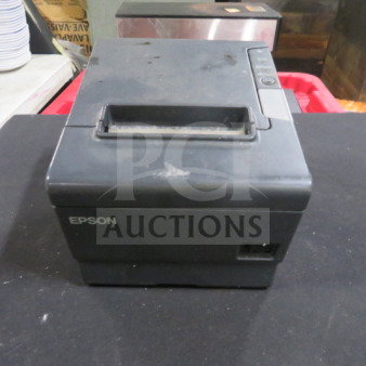 Epson TM-T88V printer, used condition, black, visible wear, suitable for retail or hospitality environments.