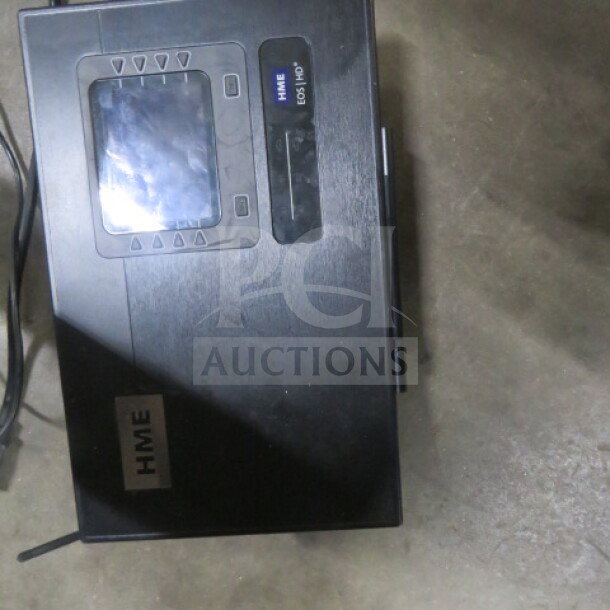 HME BASE 6200 intercom equipment with control panel and branding, used condition.