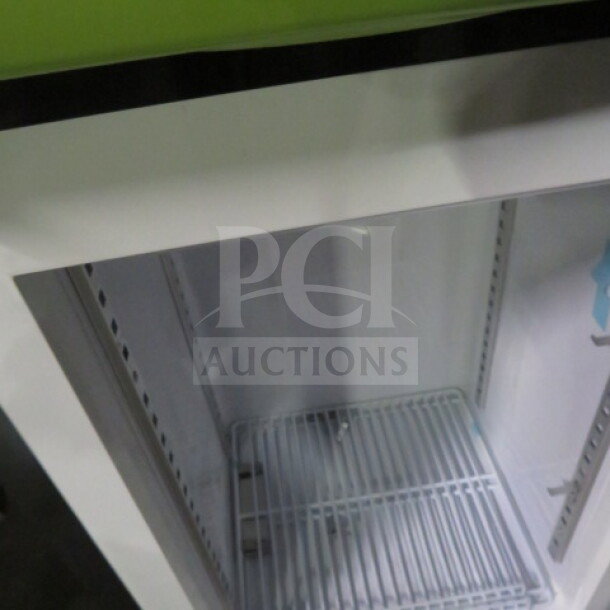 Northair LSD-60 countertop glass door display freezer for liquor/ice cream, 115V, pristine condition, interior view.