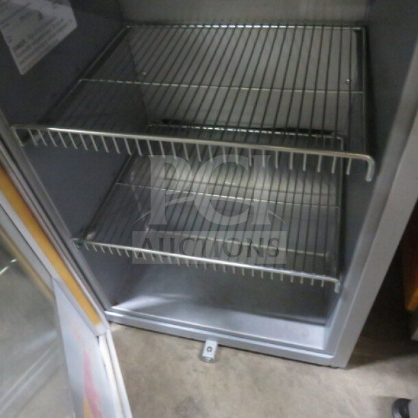 Vestfrost Red Bull countertop refrigerator, Model VC206490016, with 2 racks. Measures 16"x17"x22". 115-120 Volt.