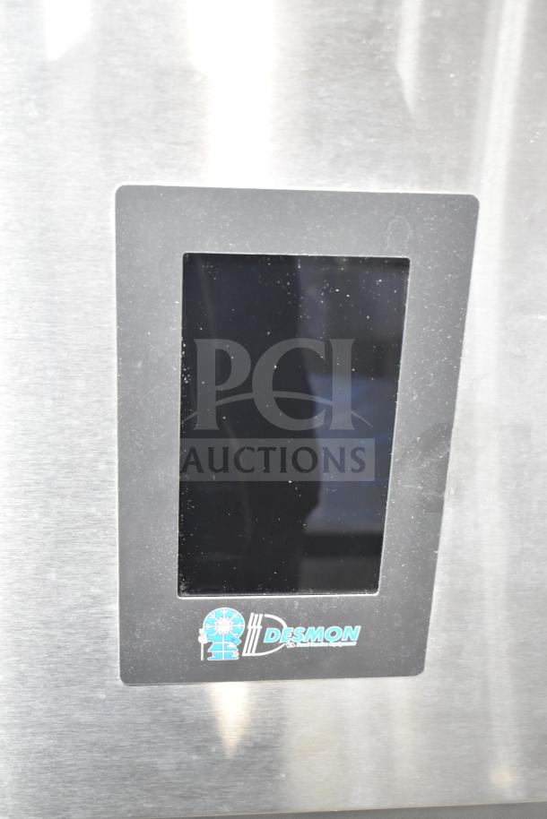 Desmon GBF-20GN1/1HNTS-R-ETL blast chiller control panel with logo. Stainless steel, 208-220V, 1 phase.
