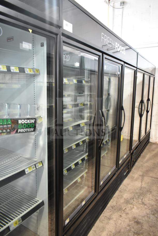 2019 True GDM-72-HC commercial 3-door reach-in cooler merchandiser in good condition. 115 volts, 1 phase.