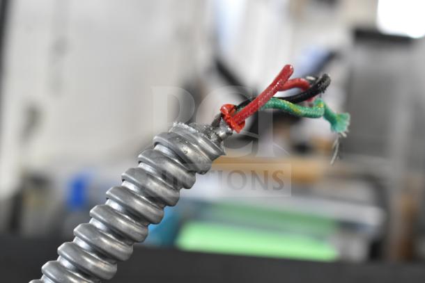 Close-up of wiring connections for Hatco HWBI-FULD hot food well, showing internal components and insulation details.