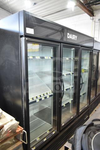 2019 True GDM-72-HC 3 Door Reach-In Cooler Merchandiser, black finish, 115V, 1 phase, clean condition, glass doors, shelving.