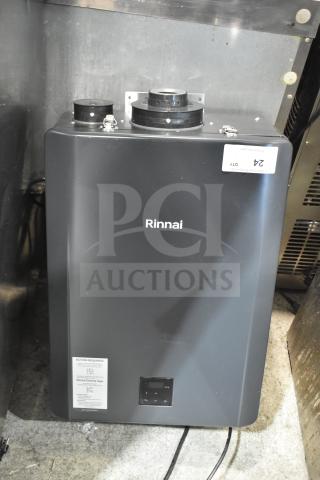 Brand new Rinnai CX199i tankless water heater, natural gas/liquid propane, wall-mounted, indoor/outdoor, minor scratches.