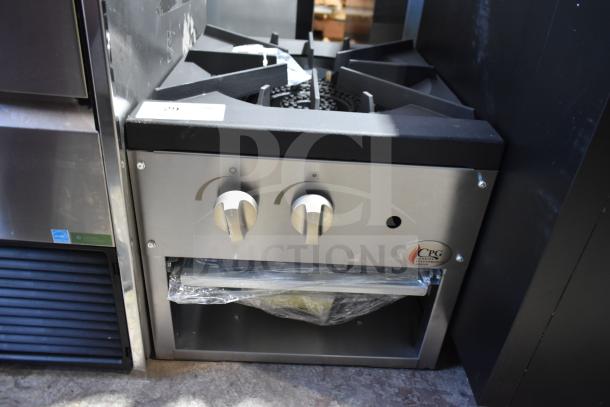 BRAND NEW SCRATCH AND DENT! CPG CPG-SP-18-N Natural Gas Stock Pot Range, 80,000 BTU, dual knobs, stainless steel.