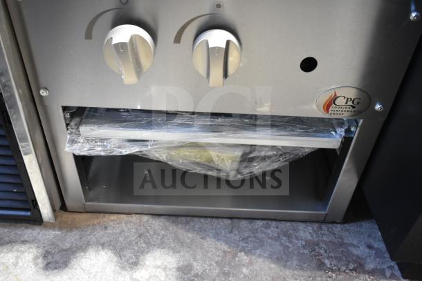 BRAND NEW SCRATCH AND DENT Cooking Performance Group CPG-SP-18-N natural gas stock pot range, 80,000 BTU, model 351CPGSP18N.
