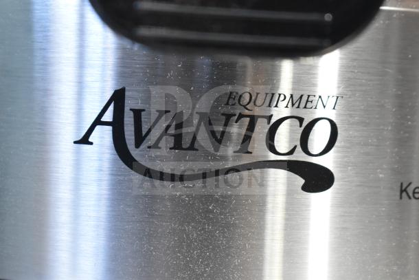 Brand new Avantco 177CU100ETL 100 cup double wall stainless steel coffee urn, scratch and dent condition, 110-120V.