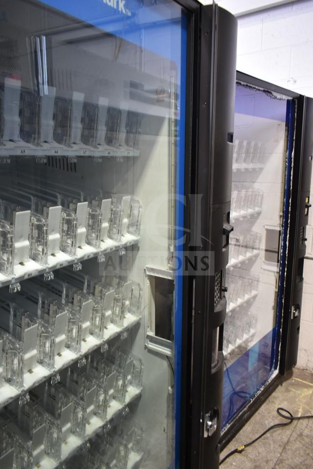 Crane 5800-4 commercial bottled drink vending machine with bill acceptor, 115V, 1-phase. Door does not close.