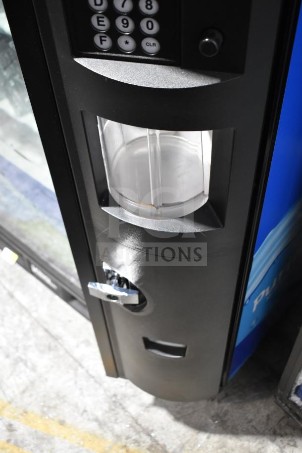 Crane 5800-4 commercial drink vending machine with bill acceptor; door does not close. 115V, 1 Phase.