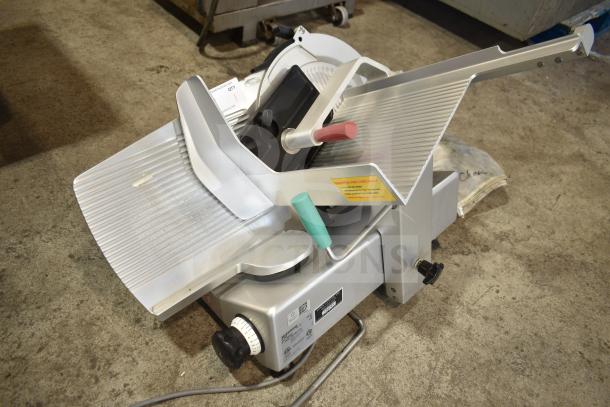 2019 Bizerba GSP H Commercial Meat Slicer with blade sharpener, 120V, 1 phase, excellent condition, clear markings.