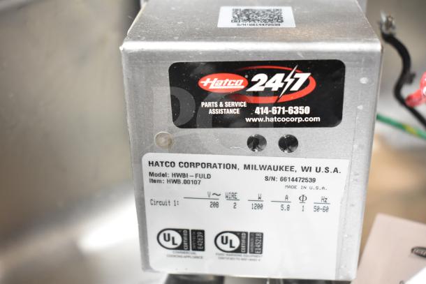 BRAND NEW Hatco HWBI-FULD hot food well, 208V, 1 phase, with drain; labeled as scratch and dent; model HWBI-FULD.