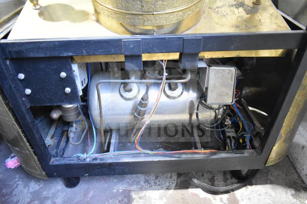 Astra Commercial Countertop 2 Group Espresso Machine with Steam Wand, internal view showing wiring and components.