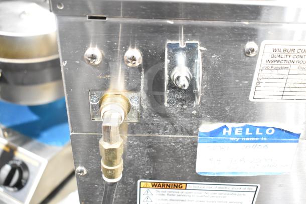 Curtis ALP3GT12A000 commercial coffee machine with hot water dispenser. Features: 3 burners, 120V, 1 phase, stainless steel.