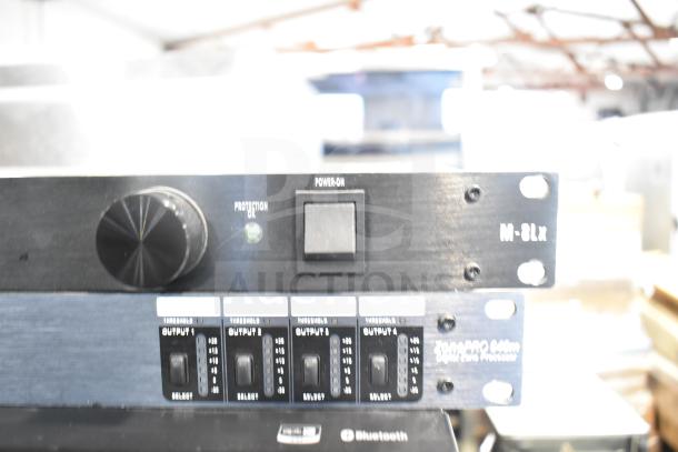 Furman M-8Lx power conditioner and dbx Zone Pro 640m digital processor in good condition with front controls visible.
