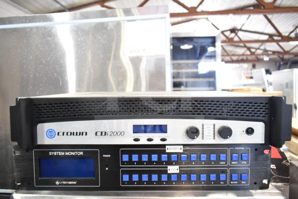 Auction lot with Crown CDi2000 and J-Tech Digital System Monitor; both appear in good condition with visible control panels.
