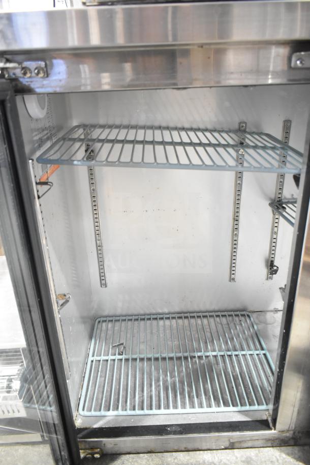 Spartan SGBB-79 Commercial 3 Door Back Bar Cooler, stainless steel, 115 volts, interior shelves visible, good condition.