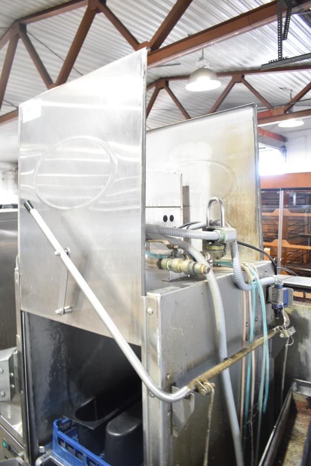 American Dish Service ADS AF-3DS commercial dishwasher, straight pass-through model, 120V, 1 phase, stainless steel, used condition.