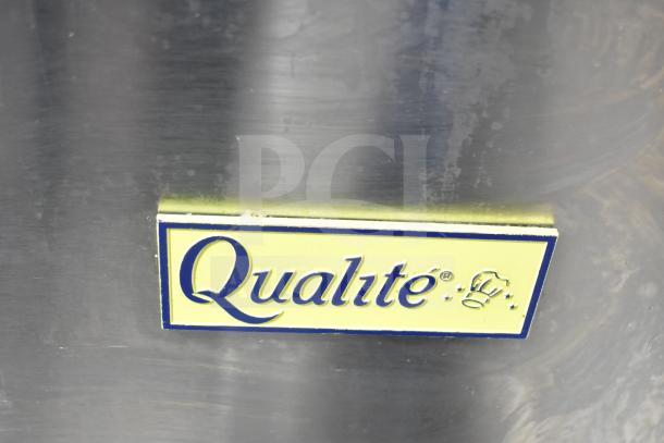 Qualite logo on a commercial stainless steel surface, related to the QL-9/NG deep fat fryer auction item.