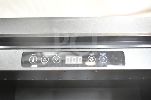 AvaValley 342WRC220SZ commercial wine cooler control panel displaying temperature and function buttons.