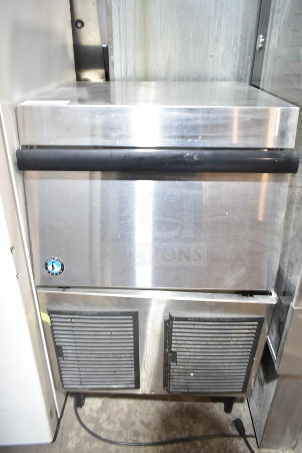Hoshizaki F-330BAJ commercial ice machine, stainless steel, undercounter design, 115V, 1-phase, good condition.