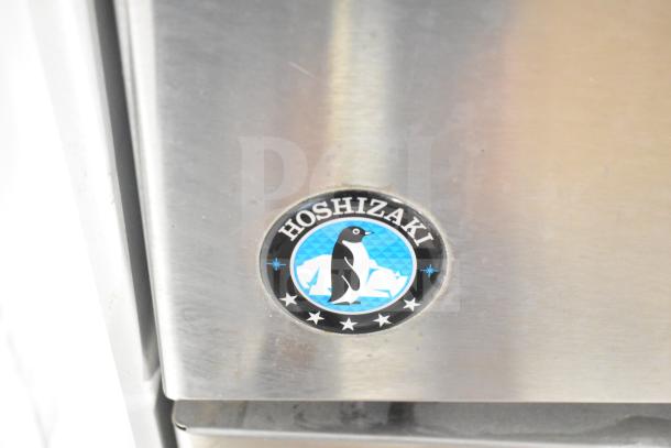 Hoshizaki F-330BAJ Ice Machine, commercial undercounter model, 115V, 1 phase, stainless steel, penguin logo visible.