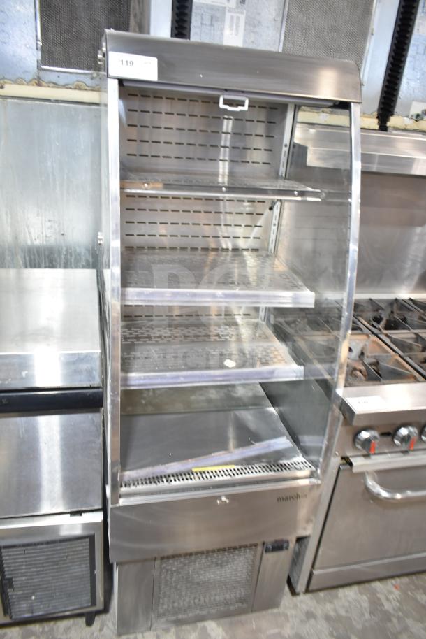 Marchia Commercial Open Grab N Go Merchandiser, 115V, 1 Phase. Features adjustable shelves, stainless steel finish, excellent condition.