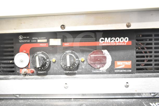 Metro C175-CM2000 Commercial Heated Holding Cabinet, features control knobs for humidity and temperature, UL listed, 120V.