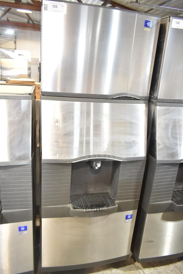 Manitowoc SD0452A commercial ice machine with SPA310 hotel ice dispenser, stainless steel finish, 115V, 1 phase.