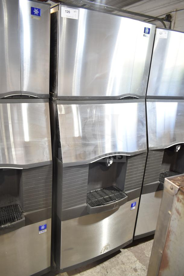 Manitowoc SD0452A commercial ice machine on SPA310 hotel dispenser; stainless steel finish, 115V, 1 phase, with visible logo.