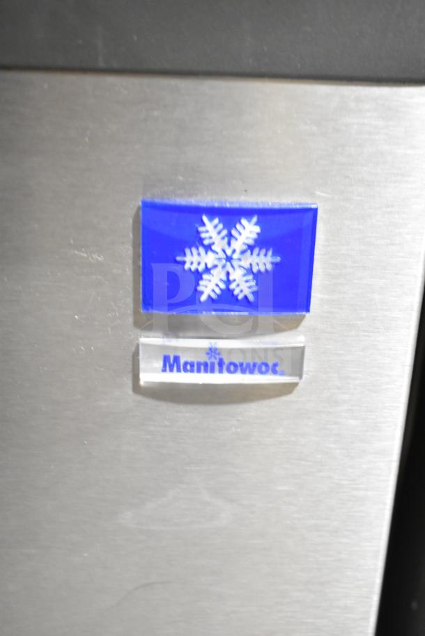 Manitowoc SD0452A Ice Machine with SPA310 Dispenser, stainless steel, 115V, 1 phase, features logo and snowflake symbol.