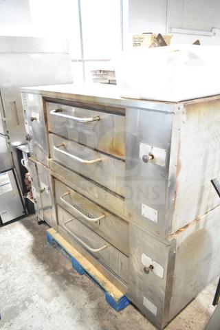 2 Bakers Pride DS-805 Commercial Natural Gas Powered Single Deck Pizza Oven. 2 Times Your Bid!